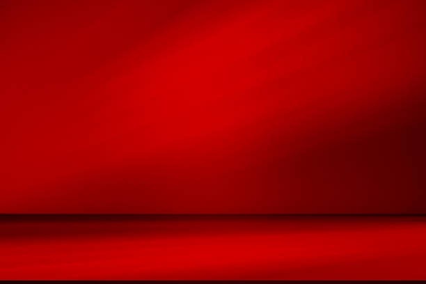 istock Wall interior background, studio and backdrops show products.with shadow from window color red . background for text insertion and presentation product 2180906909