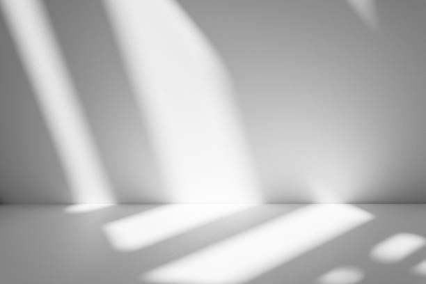 istock Wall interior background, studio and backdrops show products.with shadow from window color white . background for text insertion and presentation product 2180906976