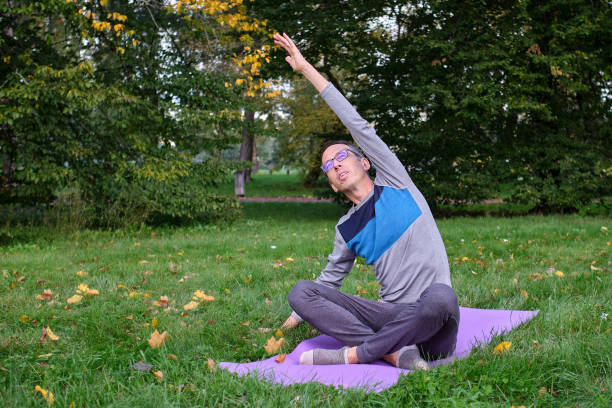 3D illustration of a woman sitting on the surface of the water and meditating