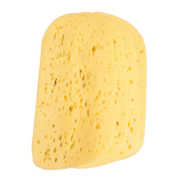 istock Thin slices of Swiss cheese 2180917358
