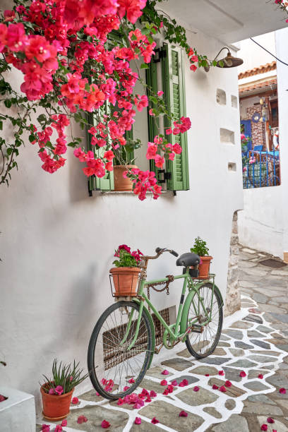 istock Beautiful house in greek style 2180918331