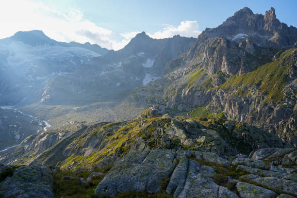 istock Jagged Mountain Peaks and Rocky Alpine Slope 2180921410