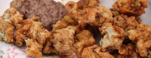 istock Cauliflower fritters and browned ground beef 2180926619