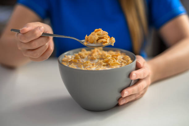 istock A portion of cornflakes with milk 2180929223