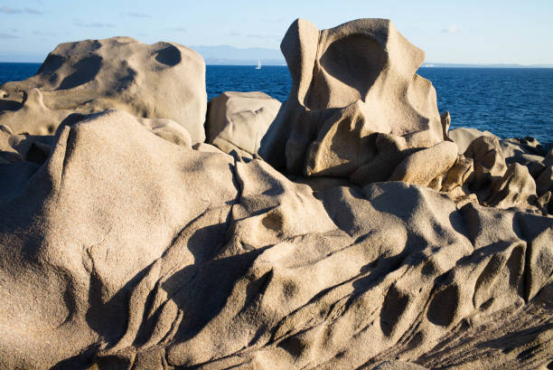 The granite promontory of Capo Testa, near Santa Teresa Gallura, stands out majestically against the often rough waters of the Strait of Bonifacio.