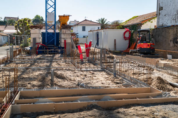 istock Foundations for the construction of a new building 2180932016