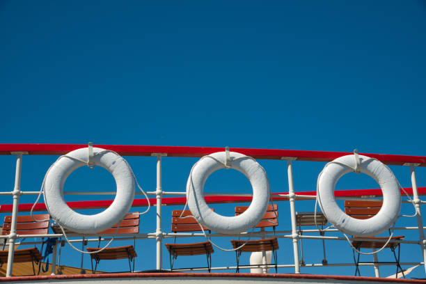 Rettungsringe an einem Schiff , Bodensee