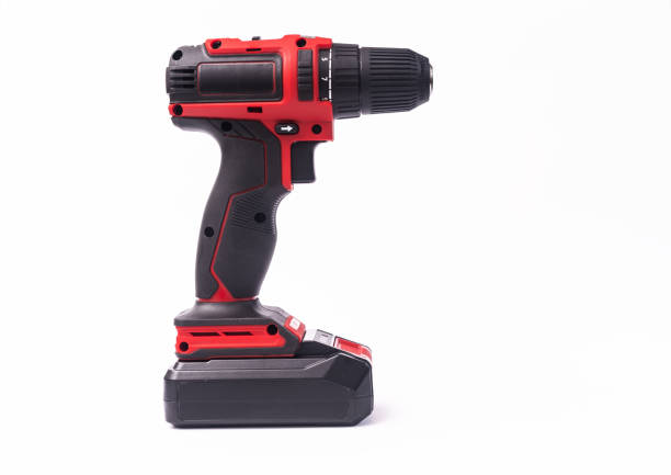 electric screwdriver on a white background