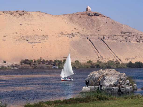 istock Felucca Sailing upstream on the Nile at Aswan. 2180946378
