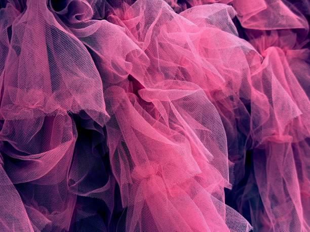 istock Pink fancy tulle fabric textile background. 2180947168
