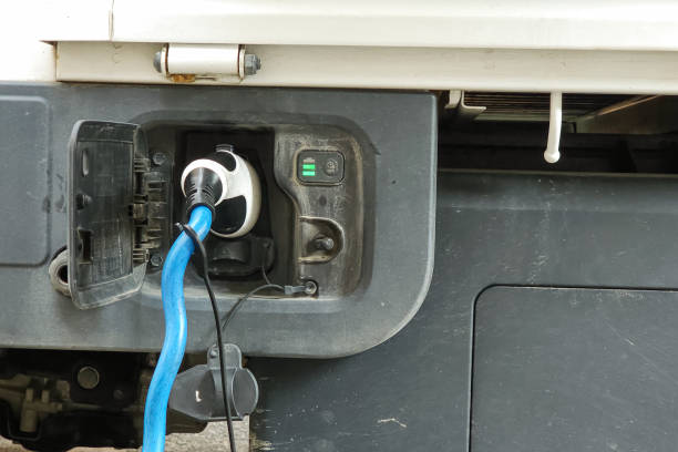 istock close up dirty  electric  vehicle  charging port 2180949674