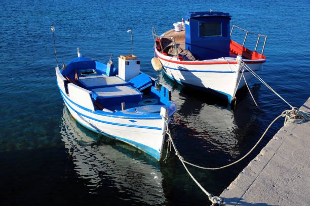 Old fishing boats on the pier