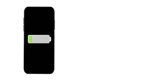 3d Animation Smartphone charging sign on smartphone.