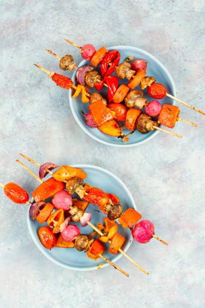 istock Tasty vegetables skewers. 2180959316