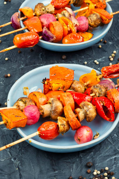 istock Tasty vegetables skewers. 2180959336