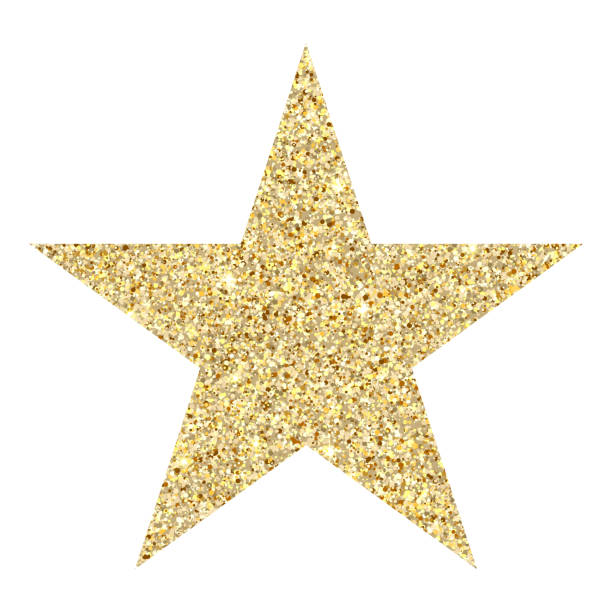stockillustraties, clipart, cartoons en iconen met gold glitter star vector - beroemdheden