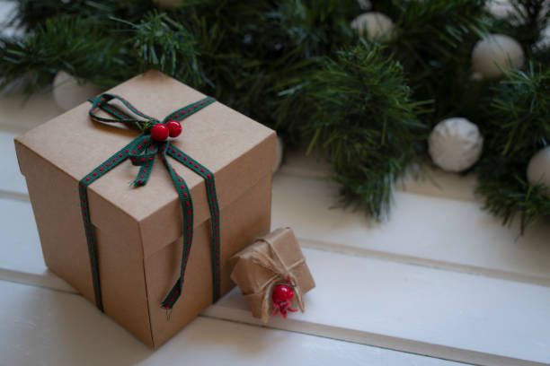 istock Christmas decoration, ornaments and garland frame background 2180967973