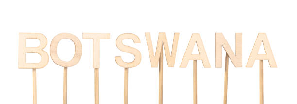 istock Botswana country name in cut out wooden letters, ideal for decorative projects. 2180973889