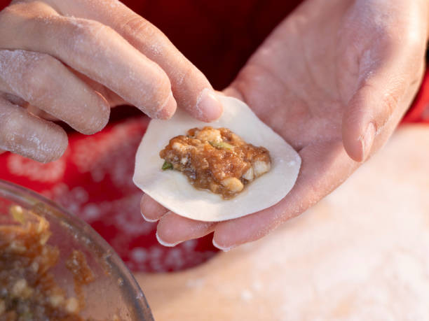 istock Celebrating Chinese New Year with dumplings and dumplings 2180974834