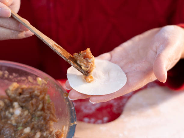 istock Celebrating Chinese New Year with dumplings and dumplings 2180974881
