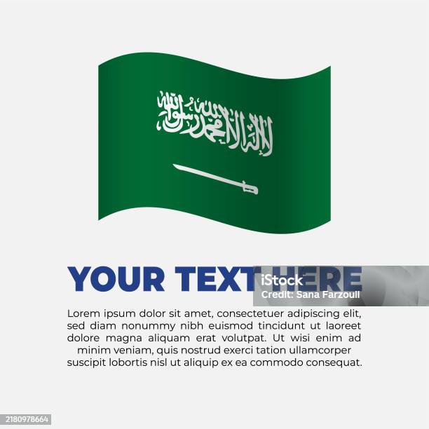 Saudi Simple Background Saudi Arabia Flag Banner Background Template Stock Illustration ...