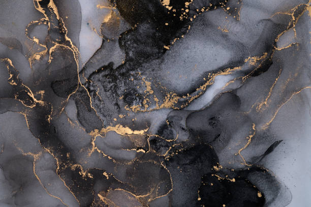 istock Natural  luxury abstract fluid art painting in liquid ink technique. Tender and dreamy  wallpaper. Mixture of colors creating transparent waves and golden swirls. For posters, other printed materials 2180985493