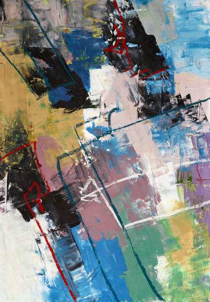 istock Expressive modern painting featuring vibrant brushwork, layered texture. Acrylic and oil mix to form a stunning abstract composition, ideal for adding artistic energy to interiors or digital projects. 2180986104