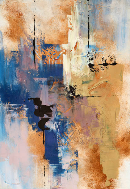 istock Bold and expressive oil painting with colorful brush strokes on canvas. Contemporary art style with a hand-painted, textured finish. This unique artwork offers a perfect blend of movement and vibrant 2180986404