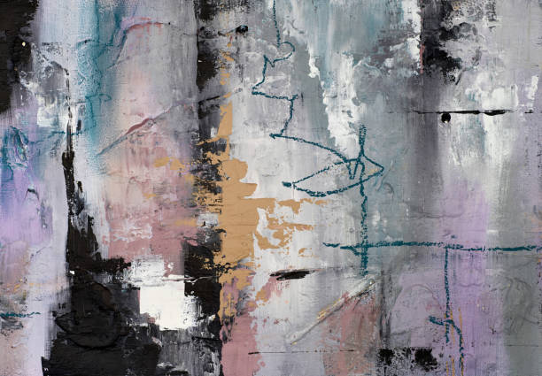 istock Surreal abstract art, crafted with oil paint strokes on canvas. The texture and bold colors create a captivating visual experience. Ideal as a statement  work brings creativity to any space. 2180986891