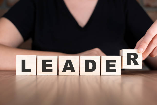 istock Leader word with wooden blocks on table 2180988386