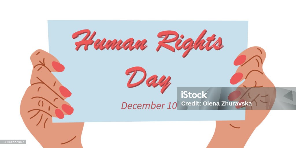 Human Rights Abnner Vector Banner For Human Rights Day Stock Illustration - Download Image ...