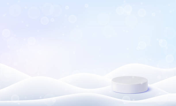 istock Winter snow background. 3d ground mountain. Vector snowy blue landscape. Ice pile snowdrift texture. Hill scene of night land realistic render. White xmas field cartoon drift glacier. Frozen snowbank 2181030969