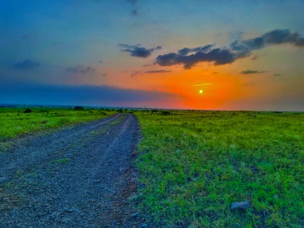 istock Sunset time scenery during monsoon season 2181036015