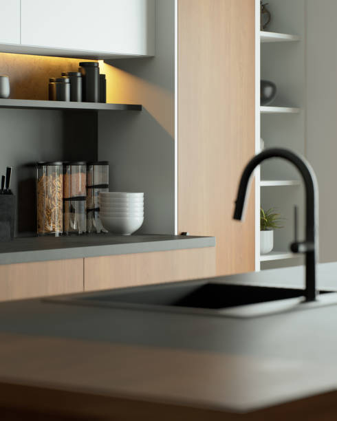 istock Explore contemporary kitchen design, highlighting sleek, stylish finishes for an elegant look 2181038349