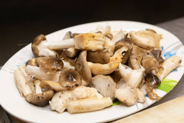 Hygrophorus glyocyclus mushrooms in the kitchen