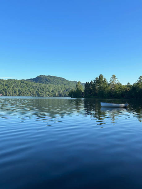 Canoe on a Maine lake