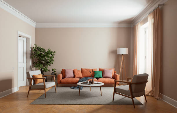 istock A beautifully designed modern living room featuring a cozy sofa along with stylish decor elements 2181041626