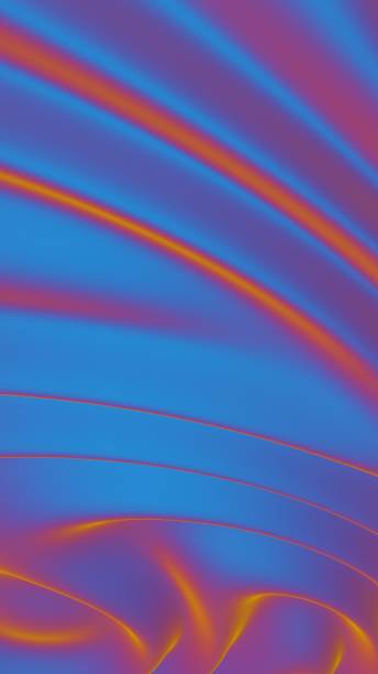 istock Abstract curved gradient waves in blue and orange tones 2181044074