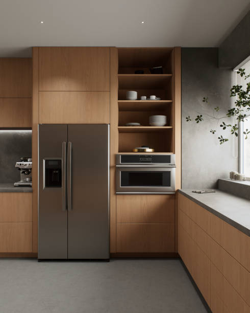 istock Modern wood kitchen designs include sleek countertops that enhance functionality and beauty 2181045244