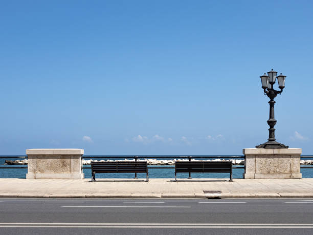 istock Seaside promenade with lantern in Bari. 2181046851
