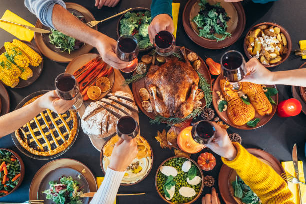 istock Celebratory toast for Thanksgiving. 2181060198