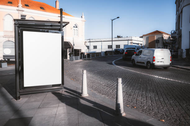 istock Empty billboard mock-up, city street 2181061566