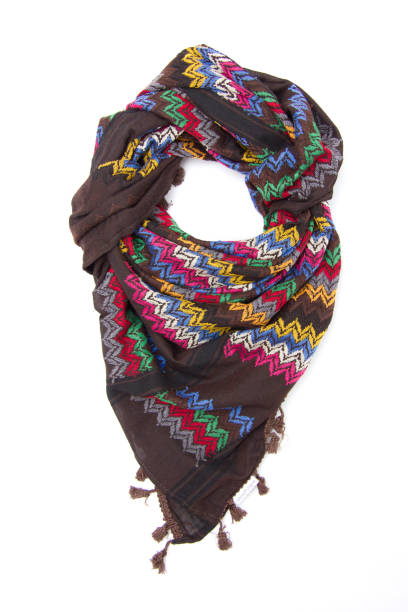 istock Colorful arabic scarf isolated on white background 2181063571