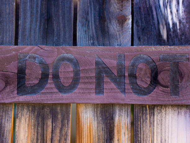 Sign on Old Wood Fence/Gate: DO NOT