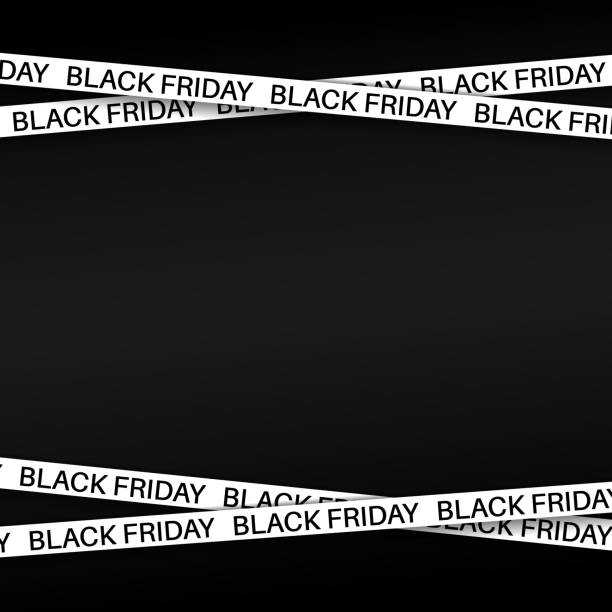 istock 3d red ribbons for Black Friday sale on dark brick wall background. Crossed ribbons. Graphic elements for big sale. Vector illustration. 2181067880