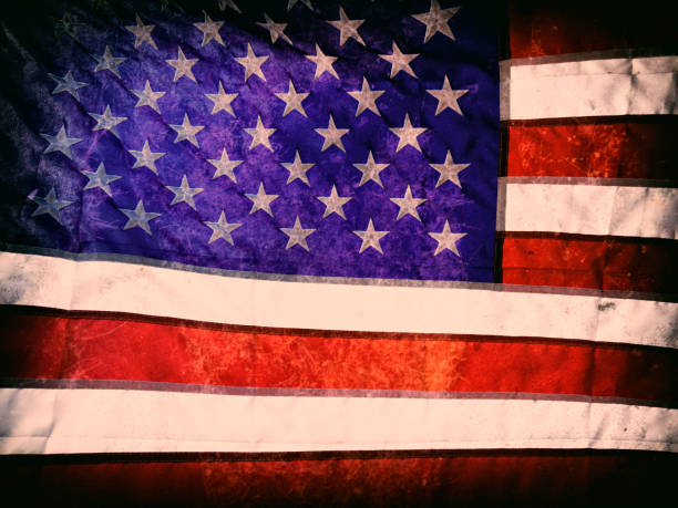istock Grunge style American flag background 2181068746