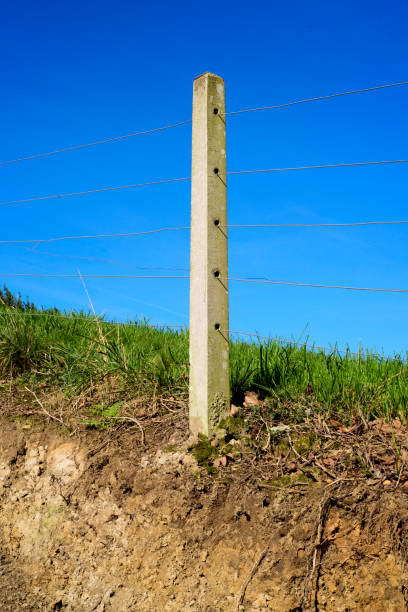 istock Concrete picket in rural fence 2181069595