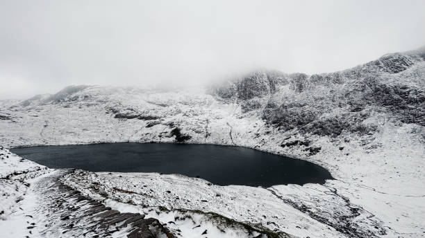 istock snow mountain, peaks and lakes in winter 2181069705