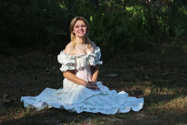 istock Pretty Girl in White Dress 2181075009