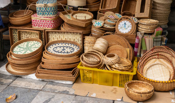 istock Various crafts made from bamboo for the household 2181078000